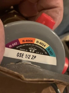 Sporlan GSE 1/2-ZP Expansion Valve 3/8 1/2 Flare 1/2 Ton Low Temp 404 502 112778 - Picture 1 of 5