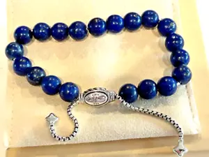 .925 D.YURMAN SPIRITUELLE PERLE - 8 mm LAPIS LAZULI - w-D.Y.925 ZEICHNUNGSVERSTELLUNG. CLASP-LK/N-Hütte - Bild 1 von 3