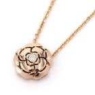 Chanel Camellia 18K Rose Gold Diamond Necklace 33.6/36.4/39.2/42cm w/Certificate