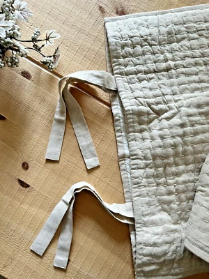 Almohada estándar Pottery Barn acolchada de algodón/lino ~ lino ~ nueva sin etiquetas  Foto 1 de 4