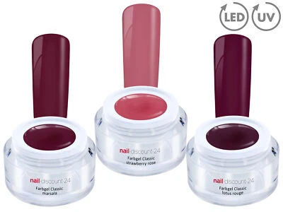 SWEET CHERRY Collection 3x Color Farb Gel SET UV LED GEL Nail Art French Nagel - Bild 1 von 3