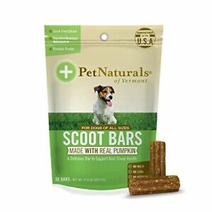Vermont Scoot Bars, Natural Anal Gland Support Supplement for Dogs 30 Chew Bars
