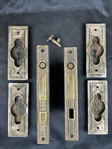 Norwalk Moorish Double Pocket Door Set Aesthetic  Victorian Eastlake H-22020 Key - Picture 1 of 8