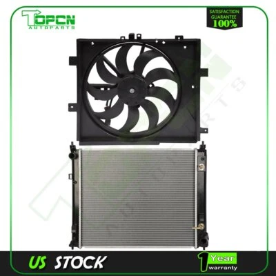 Radiator and Cooling Fan Assembly For 2014 2015 2016 2017 2018 Nissan Versa Note Foto 1 de 4