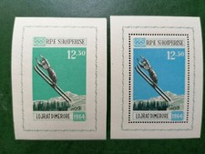 ALBANIA 1964 COPPIA FOGLIETTI OLIMPIADI ALTO VALORE