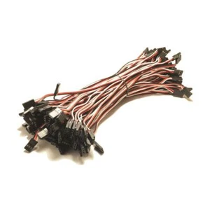 100pcs 10/15/20CM JR plug Male to Male Servo Extension Lead 26AWG Cable RC Model - Picture 1 of 5