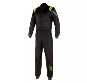 Alpinestars Stratos Race Suit FIA 2-Layer Racesuit Rally - All Sizes BLACK/GREEN - Bild 1 von 4