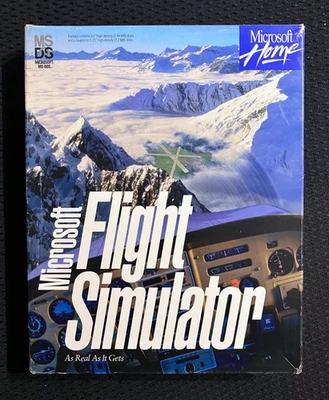 Microsoft Flight Simulator (1993) - RARE Big Box MS-DOS 3.5" Floppy Video Game - Image 1 of 4