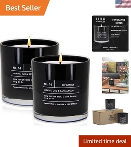 Luxury Jasmine Oud Sandalwood Soy Candle Set - Picture 1 of 9