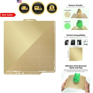 PEI Build Plate for 3D Printers Smooth Textured Double-Sided 257mm - Picture 1 of 10