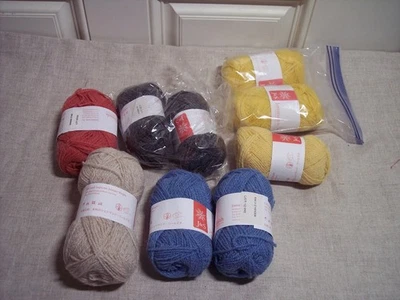 Jamieson & Smith shetland wool yarn, mixed lot 9 skeins - Image 1 of 4