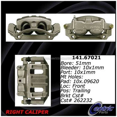 For Dodge Dakota 2003 2004 Centric Front Right Brake Caliper DAC - Image 1 of 2