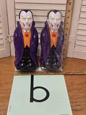 2 General Foam Toro pathway light covers blow mold vampire Dracula Halloween new - Image 1 of 4