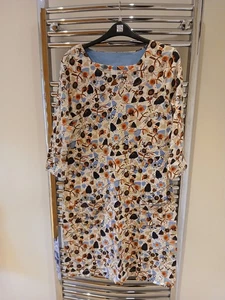 BNWOT Size 12 Weird Fish wear the weekend multi Jersey Dress With Pockets - Picture 1 of 7