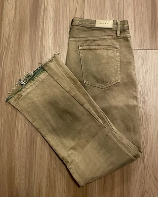 MNML 36 x 34 желтовато-коричневый/хаки/синий расклешенный искусственно состаренные джинсы, Bootcut с грязной стиркой - Изображение 1 из 4