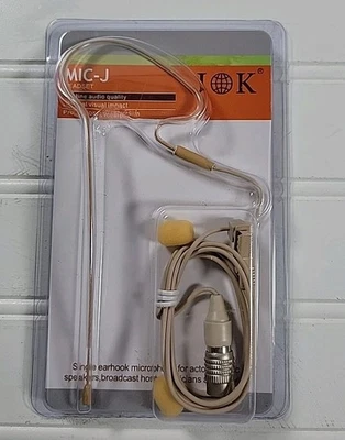 JOK MIC-J Headset Microphone w/ D4 Connector - 1 Mic Cover Low Profile Actors - Image 1 of 3