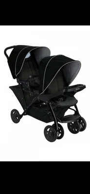 Graco Stadium Duo Tandem Twin Seat Buggy Stroller Pushchair - Black / Grey - Image 1 of 4