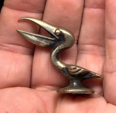 22g "K800" MARCADO Plata PELICAN BIRD Figura Decoración Pisapapeles WALTER BOSSE? Foto 1 de 4