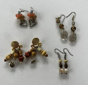 Konvolut 4 Vintage Ohrhänger Modeschmuck - Bild 1 von 5