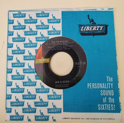 Jan & Dean RIDE THE WILD SURF (SURF ROCK 45) #55724 PLAYS VG+ TO VG++ Foto 1 de 4