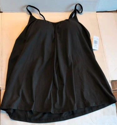 32 Degrees Women's Cool Flowy Bra Cami Top with Built-in Cup Size M Black - New - Image 1 of 4