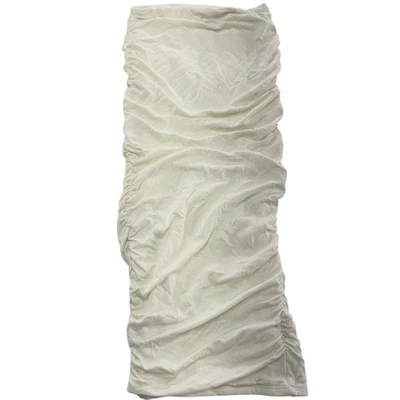 Naked Wardrobe Skirt Womens Small Off White Ruched Tube Bodycon Midi - Image 1 of 4