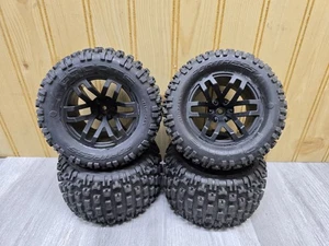 Arrma Granite Tires & Black Wheels DBoots Fortress MT Rim 14mm Hex Arrma - Picture 1 of 2