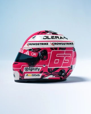 Adesivo adesivo capacete George Russell Miami 2025 Mercedes Racing Formula One F1 - Imagem 1 de 2