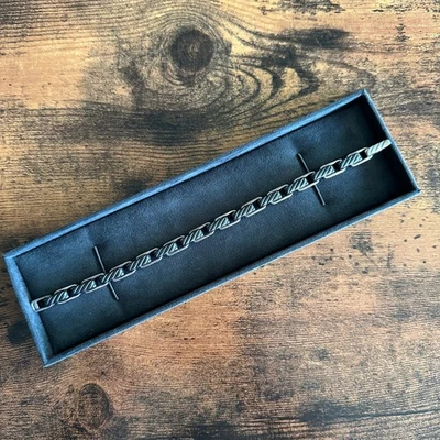 David Yurman Cable Link Bracelet w/ Black Titanium - 7mm - 8.75" - RARE - Image 1 of 4