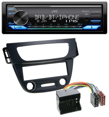 JVC Bluetooth DAB USB MP3 Autoradio für Renault Megane 3 09-14 Quadlock schwarz - Bild 1 von 4
