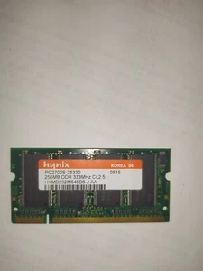 "Hynix" 256MB DDR333 CL2.5 PC2700S-25330 HYMD232M646D6-JAA SODIMM 200pin - Picture 1 of 2