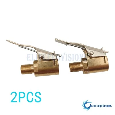 2x Open Flow Straight Lock-On Air Chuck with Clip for Tire Inflator Car Tool USA Foto 1 de 4