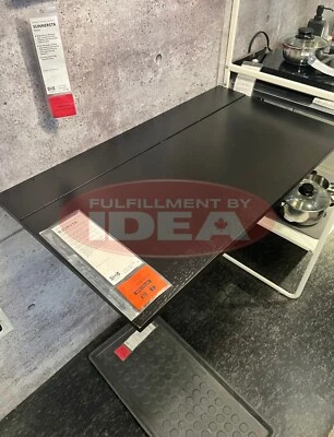 Nueva mesa IKEA IKEA BJURSTA montada en la pared con hojas caídas marrón-negro 802.175.24 Foto 1 de 3