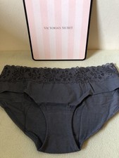 victoria secret XL Gray Lace Trim Bikini Panty