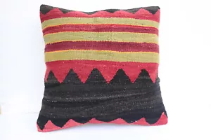 Almohada 20x20, almohada bohemia, almohada Kilim, almohada de lanzamiento, estuche cojín a rayas - Imagen 1 de 12
