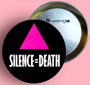Silence = Death Pin Activist Pins Act Up LGBTQ Fight Aids Gay Interest LGBT Pins - Picture 1 of 2