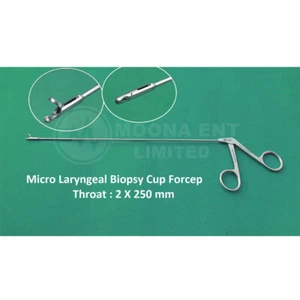Micro pinza laringea dritta otorinolaringoiatra gola medica 2mm x 250mm strumenti - Foto 1 di 4