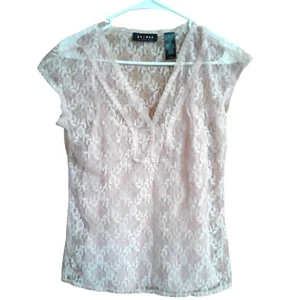 Top de encaje para mujer AXCESS talla mediana color rosa rubor - Imagen 1 de 5