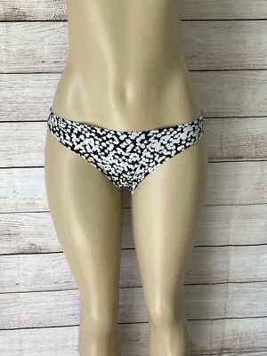 Parte inferior de bikini H&M para mujer negra con estampado animal nueva con etiquetas talla 6 Foto 1 de 4