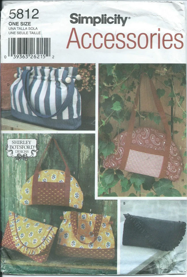 S 5812 sewing pattern Designer PURSE vogue BAGS sew HANDBAG 3 sizes styles UNCUT - Image 1 of 1