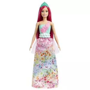 Barbie Dreamtopia Princesse Rose Cheveux Enfants Filles Robe À Poupée Avec Tiare - Imagen 1 de 5