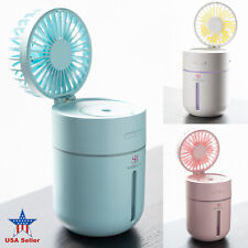 Portable Mini USB Ultrasonic Mist Humidifier With Air Circulator Fan 2 in 1