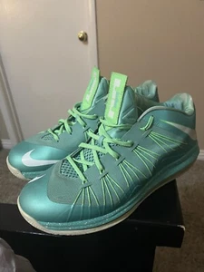 size 12 mens Nike Air Max LeBron 10 X Low Easter Mint Green 579765-300 James - Picture 1 of 4