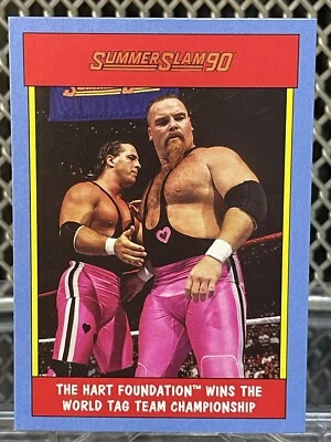 Tarjeta de lucha libre 2017 WWE Topps Heritage Hart Foundation Summer Slam #5 WWF Foto 1 de 4