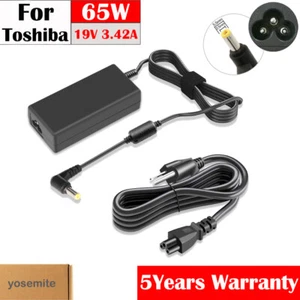 65W AC adapter charger for Toshiba Satellite C855D-S5302 C855D-S5320 C855D-S5340 - Picture 1 of 15