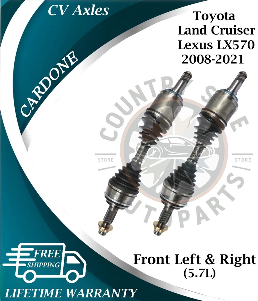 Ejes CV delanteros Cardone OEM para Toyota Land Cruiser/Lexus LX570 2008-2021 5,7 L Foto 1 de 4