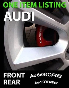 Calcomanía de pinza de freno SuperGraphicsF1 para anillos Audi Quattro letras RS color blanco - Imagen 1 de 1