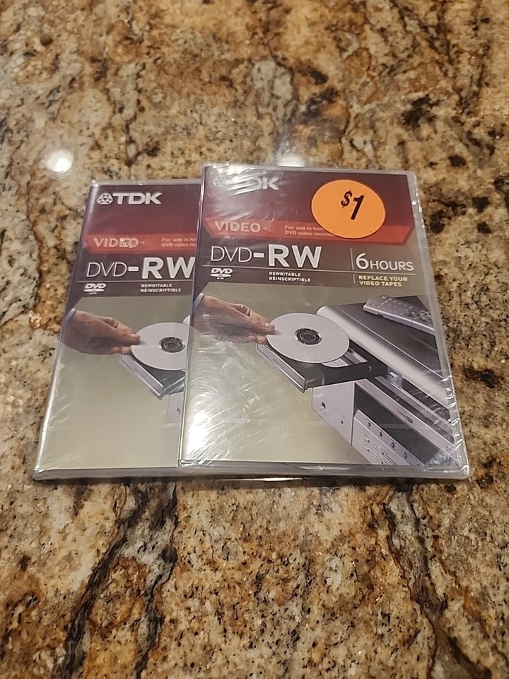 TDK 3 Dvd-rw and 1 DVD RW 6 Hour Rewritable Discs