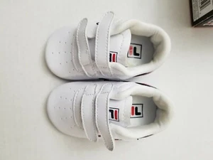 Fila Original Fitness Infant White Navy Red GJ8844704 Sneakers Shoes baby Size 2 - Picture 1 of 8