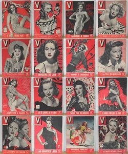 Lot de 15 magazines « V » 1946 N°102 au 117 - Foto 1 di 19